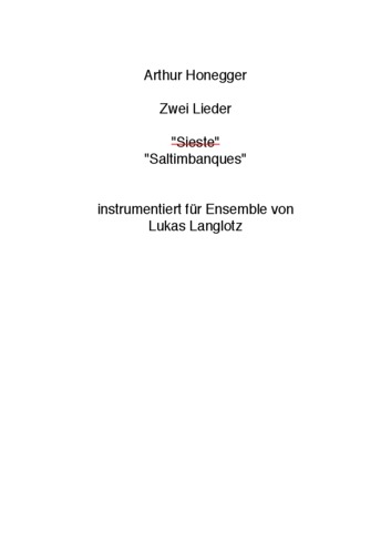 Picture: Instrumentationen (Klasse Thomas Müller)