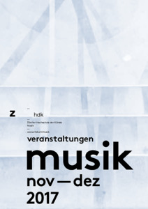 Bild:  Printagenda ZHdK Musik - 2017 Nov-Dez