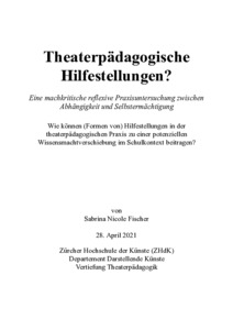 Picture: Theaterpädagogische Hilfestellungen?