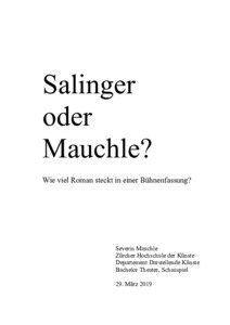 Bild:  Salinger oder Mauchle?