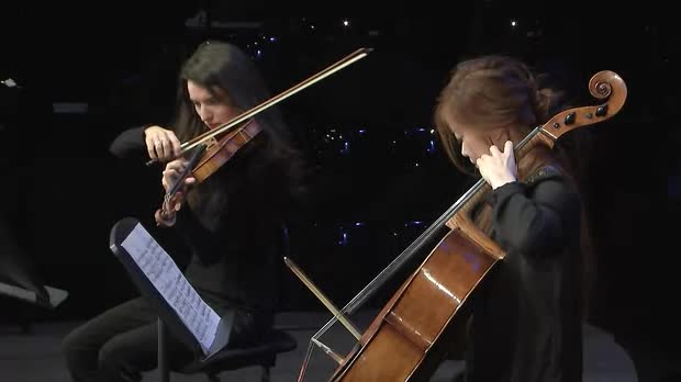 Picture: Mathilde Kralik - Lee Geuna, Diana Maria Turcu, Anna Pismak (Klavier, Violine, Violoncello) 