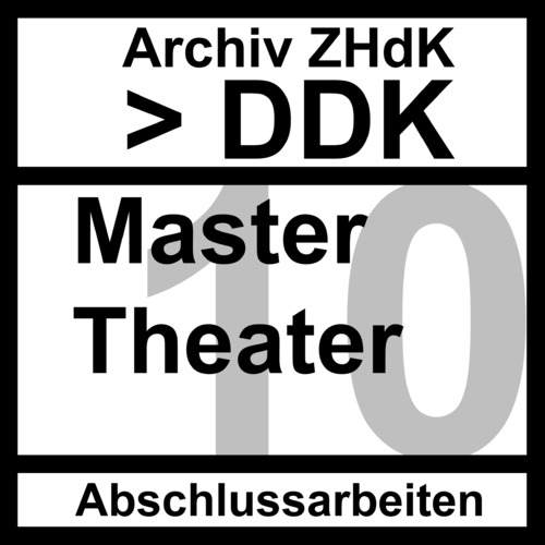 Bild:  Set-Cover Abschlussarbeiten DDK MA Theater - 2010
