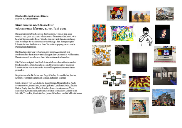 Picture: Bericht: Studienreise Master Art Eduction nach Kassel zur «documenta fifteen», 21.-25.06.2022