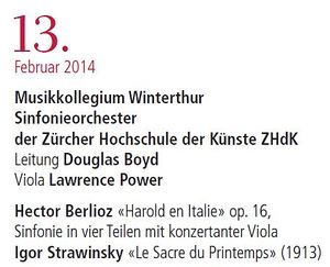 Bild:  2014.02.13.|Kooperation Orchester Musikkollegium Winterthur - Douglas Boyd, Leitung