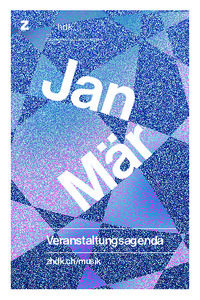 Bild:  Printagenda ZHdK Musik - 2023 Jan-Mär
