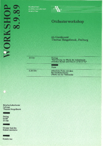 Picture: 1989.09.08.|Orchesterworkshop Thomas Hengelbrock