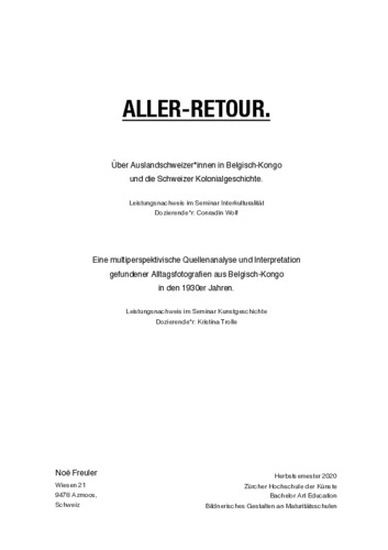 Picture: Aller-Retour. 