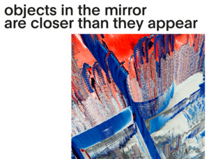 Bild:  Visual "objects in the mirror are closer than they appear"