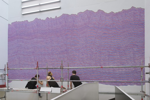 Bild:  Realisation: Sol LeWitt Walldrawing #730