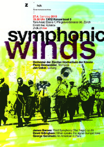 Bild:  2019.04.27.|Symphonic Winds - Jan Cober, Leitung