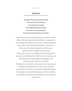 Bild:  Mimesis – Manifest