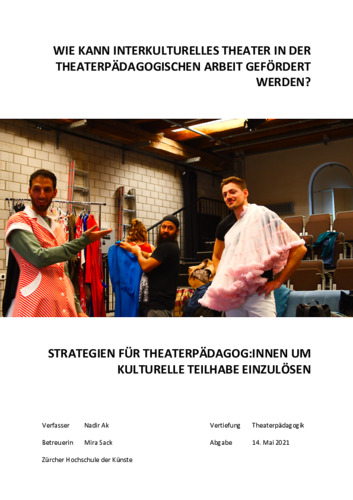 Bild:  Wie kann interkulturelle Arbeit in der theaterpädagogischen Arbeit gefördert werden?