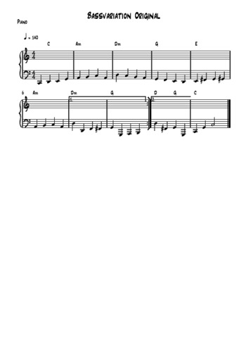 Bild:  Klavierimpro - José Sifontes - Bassvariationen Notation