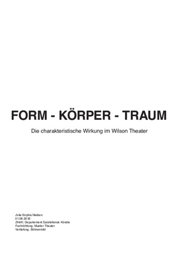 Bild:  FORM - KÖRPER - TRAUM