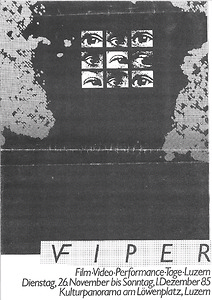 Picture: vfiper 1985 / Film- Video- Performancetage Luzern, 26. November - 1. Dezember