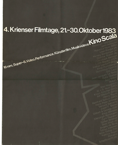 Bild:  1983/ 4. Krienser Filmtage, 21. - 30. Oktober