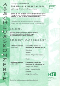 Bild:  2000.06.16./23./27. | Interpretationskus Brahms-Klavierkonzerte (Homero Francesch)
