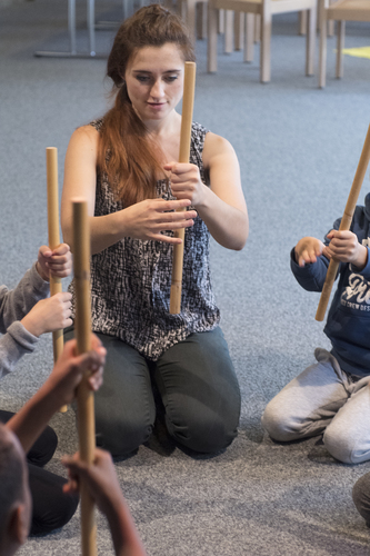 Picture: Meret Weilenmann, Studentin Bachelor Musik & Bewegung