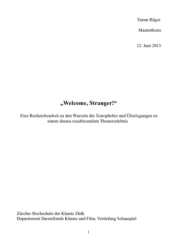 Picture: „Welcome, Stranger!“