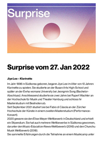 Picture: 2022.01.27.|Surprise|Programm