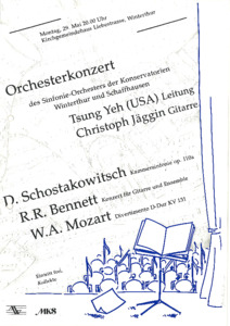 Picture: 1995.05.29.|Konzert|Orchester Konservatorium Winterthur und Schaffhausen