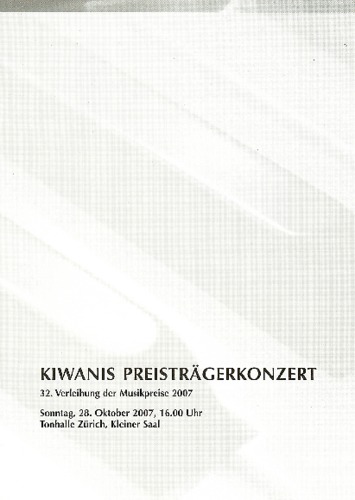 Bild:  Kiwanis Preisträgerkonzert 2007