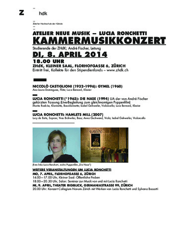 Picture: 2014.04.08.|Atelier Neue Musik|Lucia Ronchetti