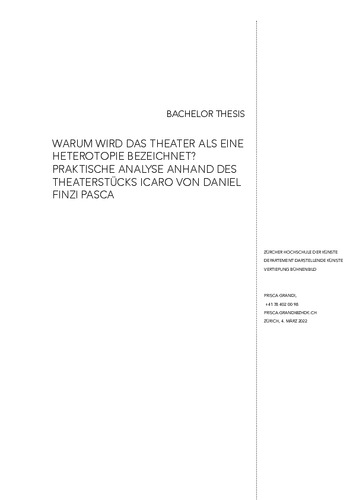 Picture: Warum wird das Theater als eine Heterotopie bezeichnet?