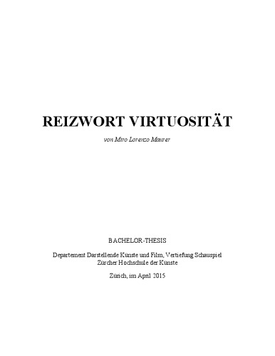 Picture: REIZWORT VIRTUOSITÄT