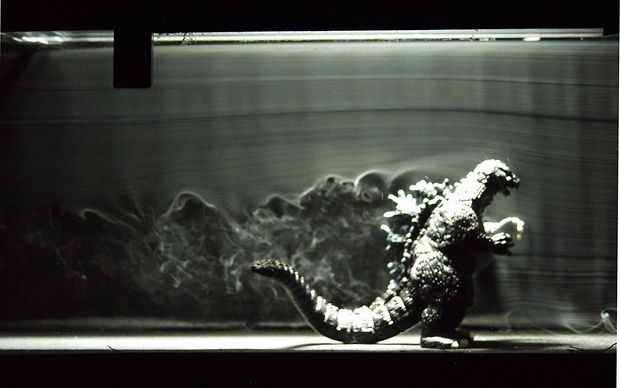 Bild:  Godzilla im Windkanal 