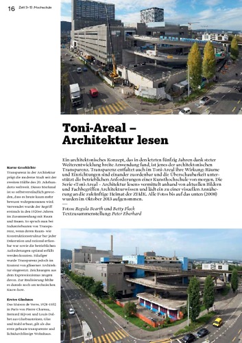 Bild:  Toni-Areal - Architektur lesen