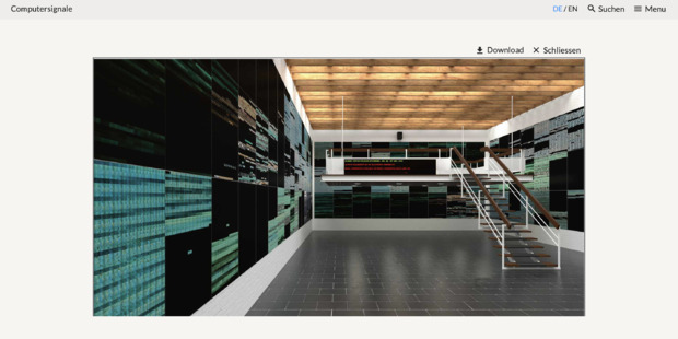 Bild:  Computersignale_Datensammlung_Visualisierung Ausstellung Bremerhaven 2021/22