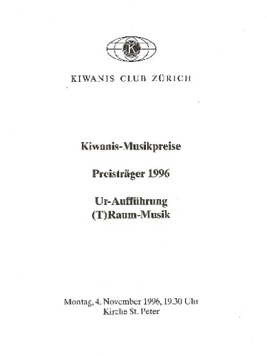 Picture: 1996 Kiwanis Musikpreis
