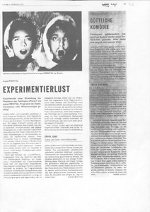 Bild:  Experimentierlust: Presseartikel zu experiMENTAL 1993