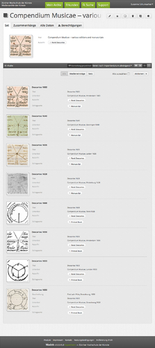 Bild:  Alle Ausgaben Descartes «Compendium Musicae» in einem Set