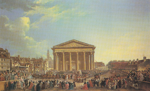 Bild:  Cérémonie de la pose de la première pierre de la nouvelle église Sainte-Geneviève, le 6 septembre 1764