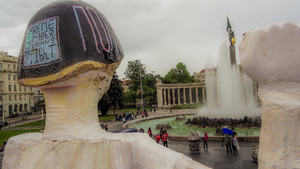 Picture: Into the City 2014: Chto Delat / Face to Face with the Monument (Eröffnung, 18.5.), Foto: Benoit Bollon
