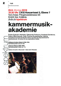 Picture: 2019|Kammermusikakademie